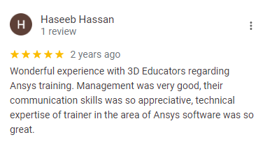 ANSYS For Students and Professionals Training Views from Students and Professional